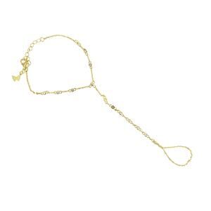 CZ Station Hand Chain - Gold